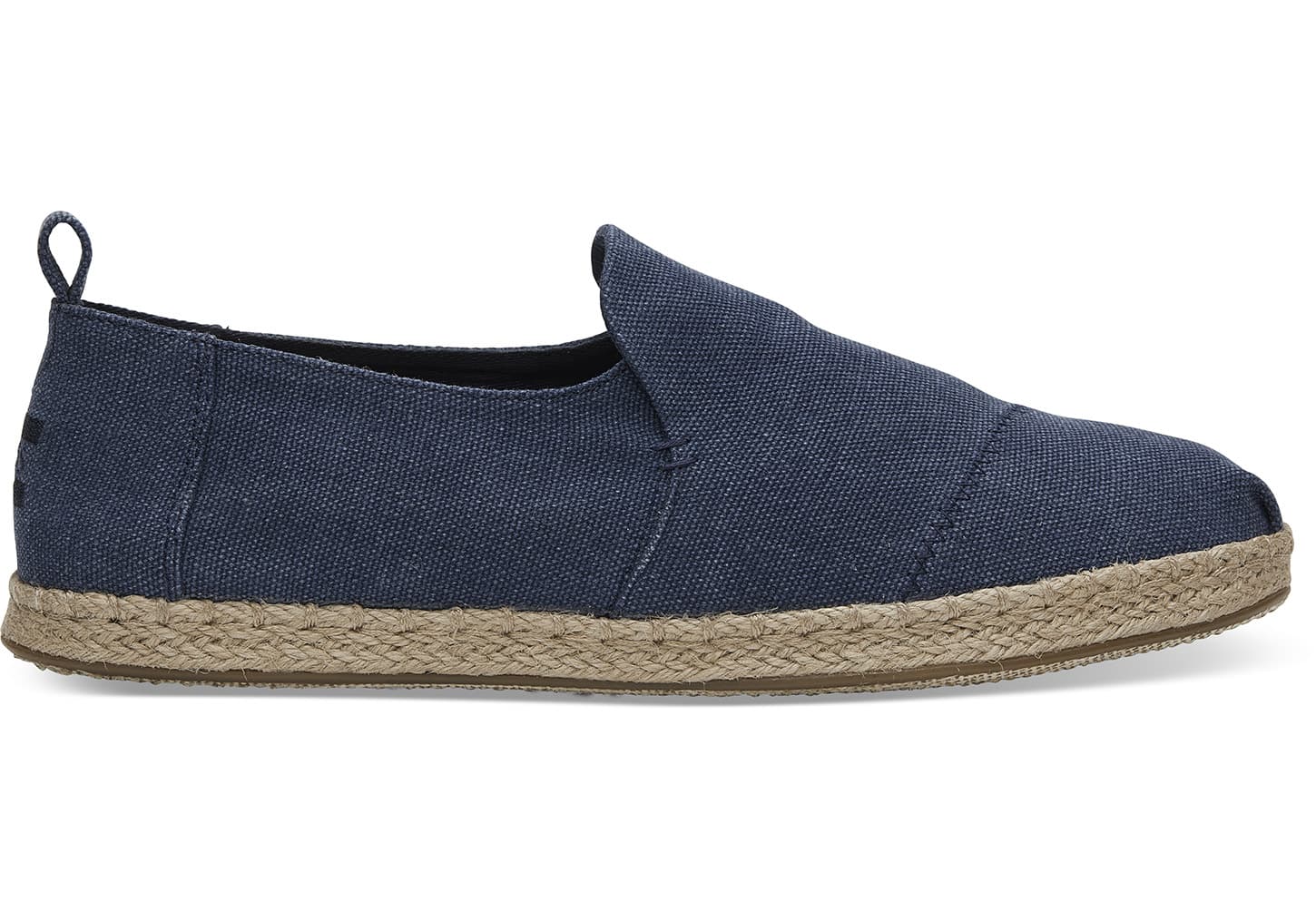 Toms Washed Canvas Deconstructed - Mens Alpargata Espadrilles - Navy Wash - NZ - 598712CYU